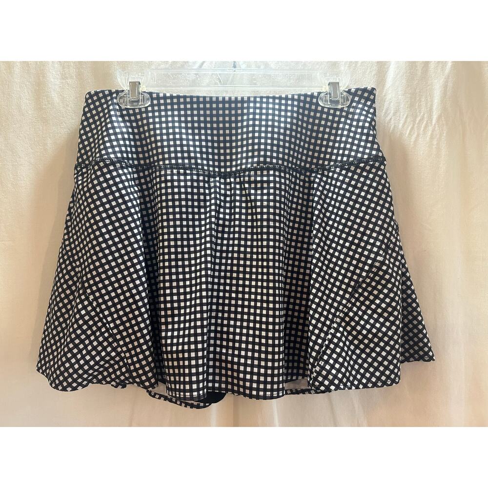 Avia Gingham Black and White Checked Skort